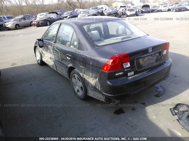 2HGES26785H508351 - 2005 HONDA CIVIC EX BLACK photo 3