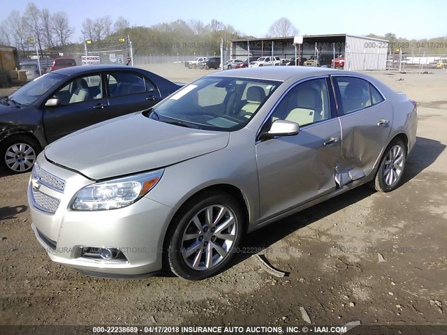 1G11H5SA0DF333553 - 2013 CHEVROLET MALIBU LTZ GOLD photo 2