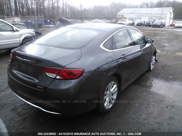 1C3CCCAB3GN145332 - 2016 CHRYSLER 200 LIMITED GRAY photo 4