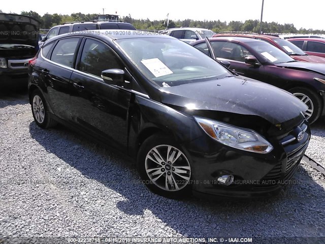 1FAHP3M2XCL157281 - 2012 FORD FOCUS SEL BLACK photo 1