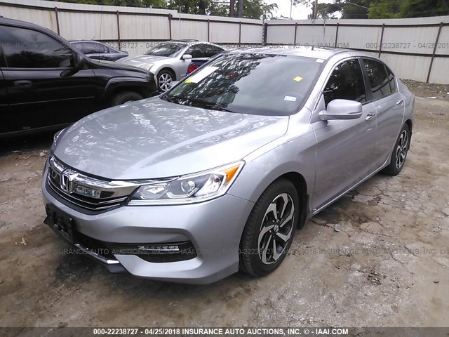 1HGCR2F83GA117198 - 2016 HONDA ACCORD EXL SILVER photo 2