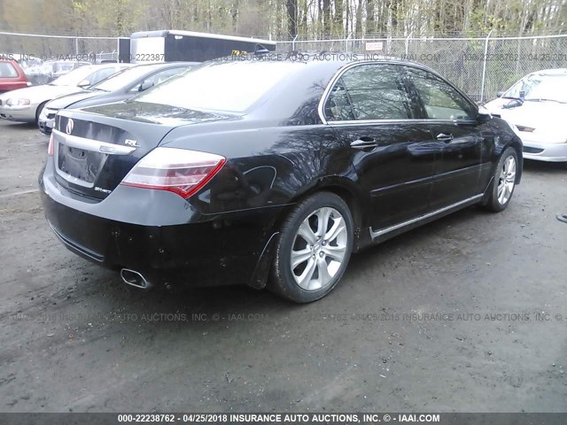 JH4KB2F62AC001014 - 2010 ACURA RL BLACK photo 4