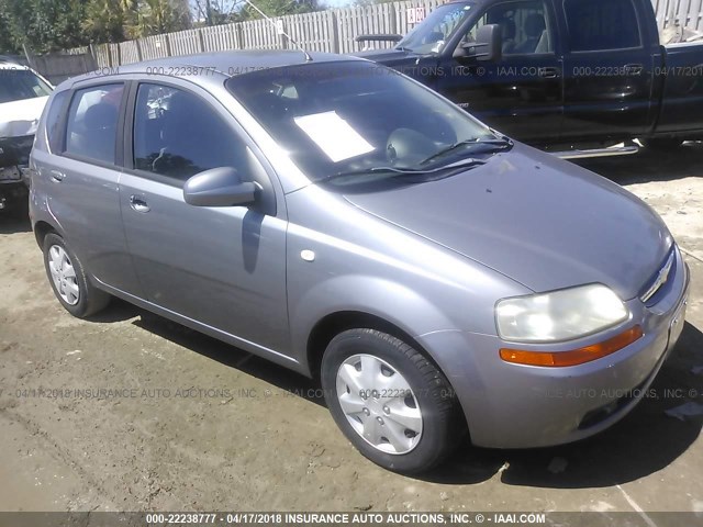 KL1TD66646B669912 - 2006 CHEVROLET AVEO LS GRAY photo 1