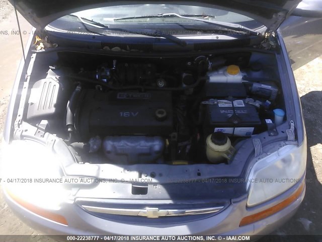 KL1TD66646B669912 - 2006 CHEVROLET AVEO LS GRAY photo 10