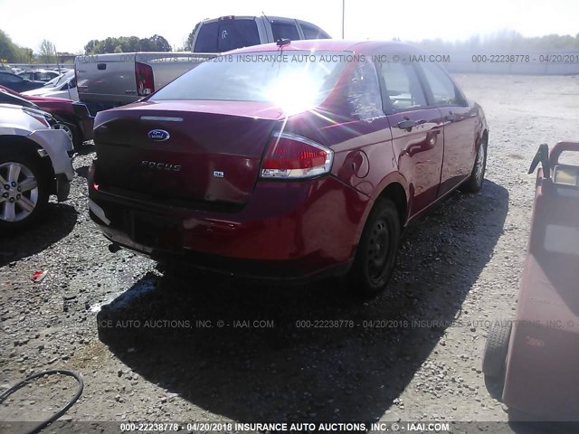 1FAHP3FN1AW122311 - 2010 FORD FOCUS SE RED photo 4