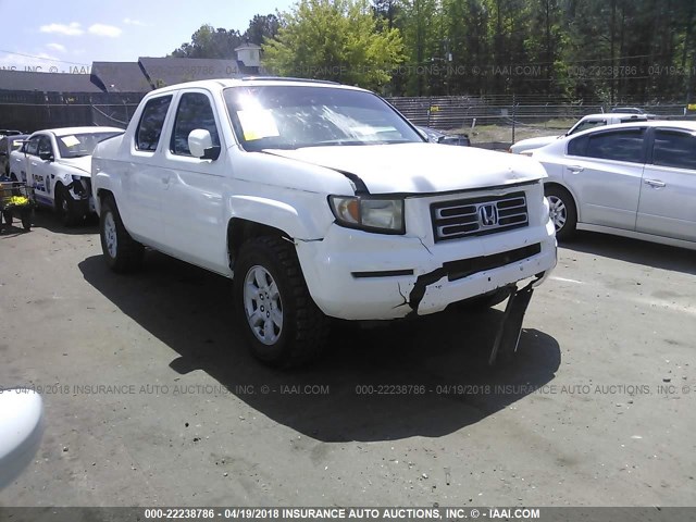 2HJYK16506H553141 - 2006 HONDA RIDGELINE RTL WHITE photo 1