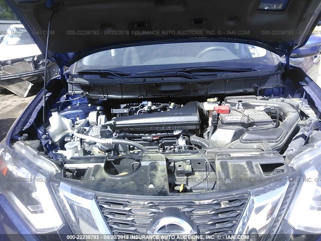 KNMAT2MV9HP570837 - 2017 NISSAN ROGUE S/SV BLUE photo 10