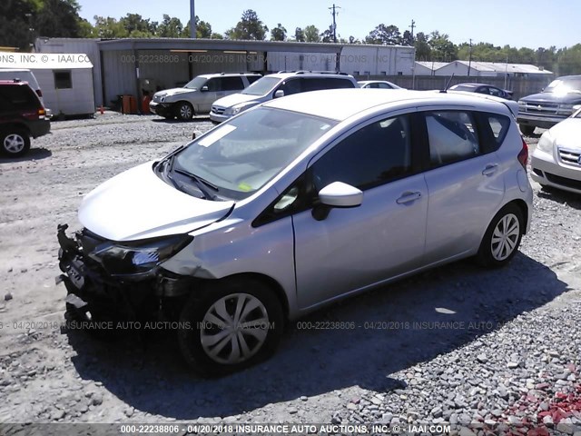 3N1CE2CP2HL368376 - 2017 NISSAN VERSA NOTE S/S PLUS/SV/SL/SR SILVER photo 2