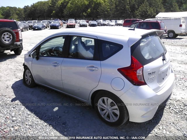 3N1CE2CP2HL368376 - 2017 NISSAN VERSA NOTE S/S PLUS/SV/SL/SR SILVER photo 3