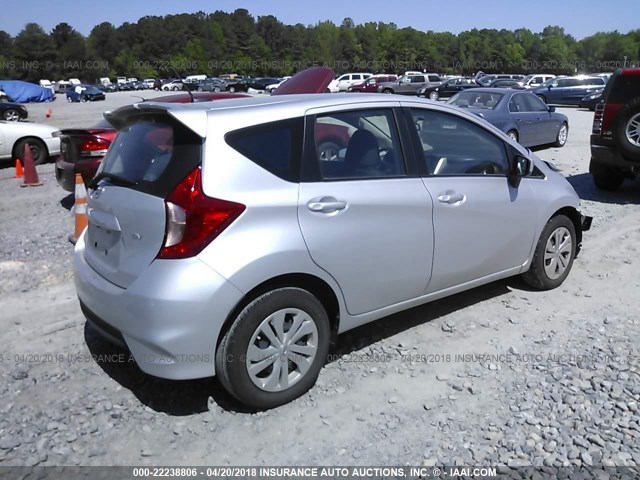 3N1CE2CP2HL368376 - 2017 NISSAN VERSA NOTE S/S PLUS/SV/SL/SR SILVER photo 4