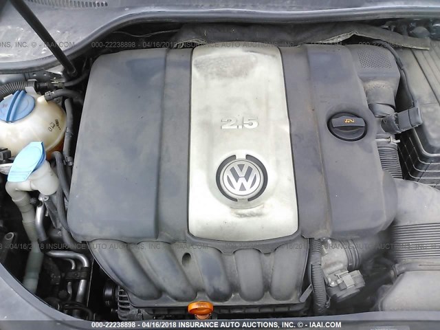 3VWDF71K55M604234 - 2005 VOLKSWAGEN NEW JETTA 2.5L OPTION PACKAGE 2 GRAY photo 10