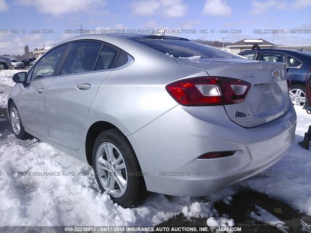 1G1BE5SM9J7162010 - 2018 CHEVROLET CRUZE LT SILVER photo 3