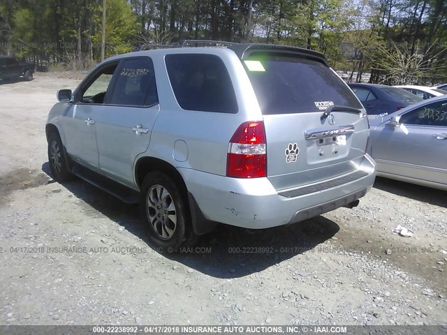 2HNYD18653H502390 - 2003 ACURA MDX TOURING Light Blue photo 3