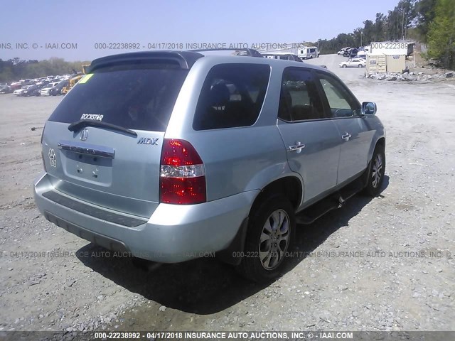 2HNYD18653H502390 - 2003 ACURA MDX TOURING Light Blue photo 4