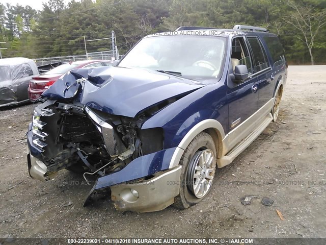 1FMFK18518LA82823 - 2008 FORD EXPEDITION EL EDDIE BAUER BLUE photo 6