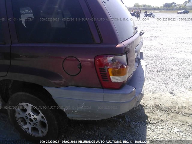 1J4G248S3YC217861 - 2000 JEEP GRAND CHEROKEE LAREDO BURGUNDY photo 6