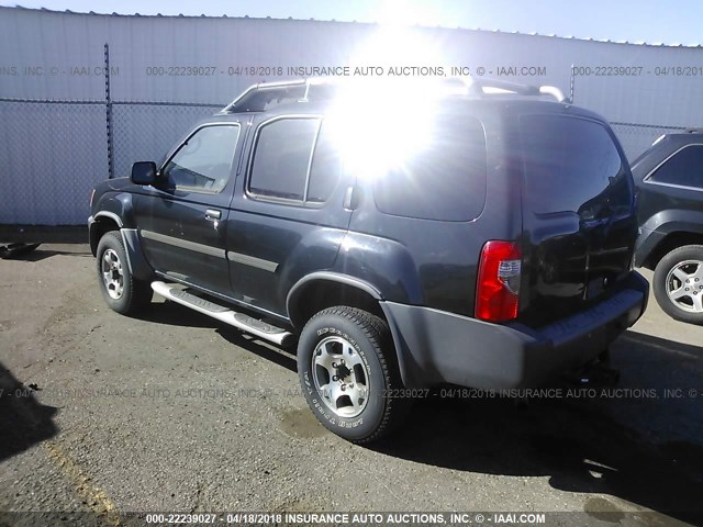 5N1ED28Y81C577533 - 2001 NISSAN XTERRA XE/SE BLACK photo 3