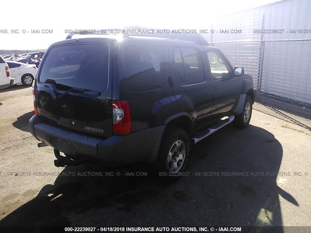 5N1ED28Y81C577533 - 2001 NISSAN XTERRA XE/SE BLACK photo 4