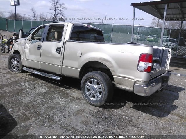 1FTPW14V88FA56172 - 2008 FORD F150 SUPERCREW BEIGE photo 3