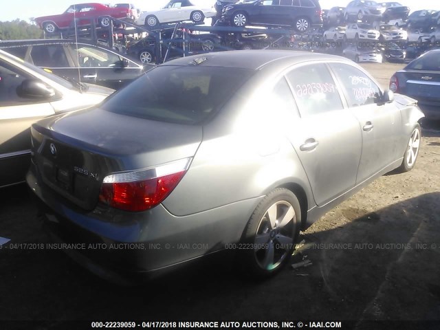 WBANF33597CW69435 - 2007 BMW 525 XI GRAY photo 4