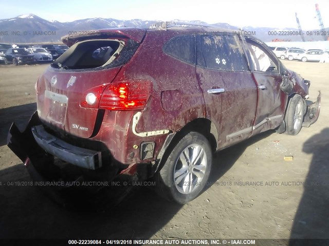 JN8AS5MVXCW372470 - 2012 NISSAN ROGUE S/SV RED photo 4