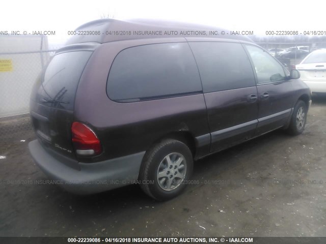 1B4GP44R8VB323201 - 1997 DODGE GRAND CARAVAN SE/SPORT BURGUNDY photo 4