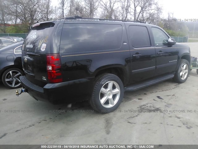 3GNFK16317G181182 - 2007 CHEVROLET SUBURBAN K1500 BLACK photo 4