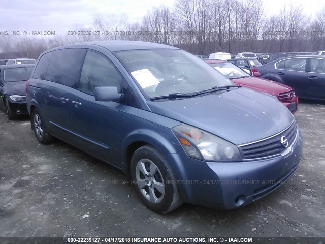 5N1BV28U39N101719 - 2009 NISSAN QUEST S/SE/SL BLUE photo 1