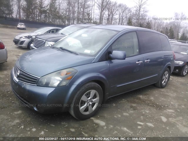 5N1BV28U39N101719 - 2009 NISSAN QUEST S/SE/SL BLUE photo 2