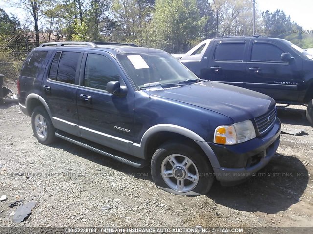 1FMZU63K22UD44724 - 2002 FORD EXPLORER XLT Dark Blue photo 1