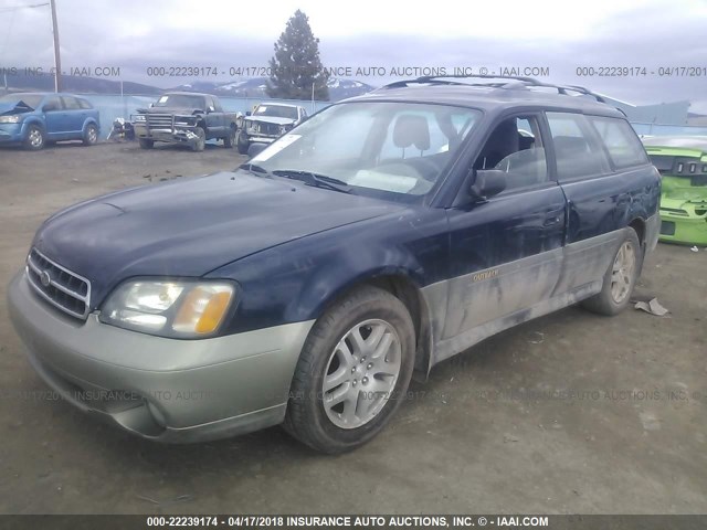 4S3BH675627645526 - 2002 SUBARU LEGACY OUTBACK AWP 深蓝色 照片 2