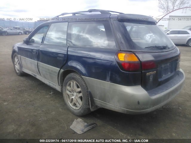 4S3BH675627645526 - 2002 SUBARU LEGACY OUTBACK AWP 深蓝色 照片 3