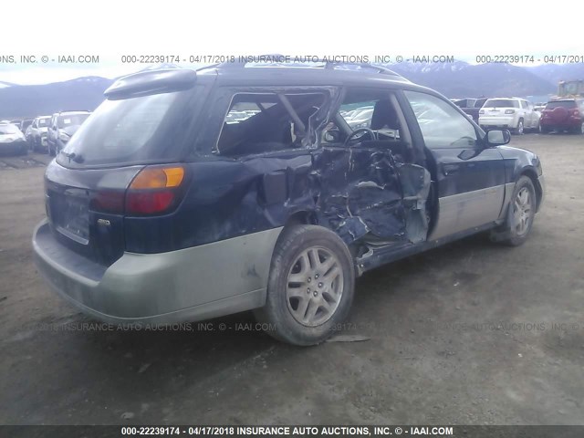 4S3BH675627645526 - 2002 SUBARU LEGACY OUTBACK AWP 深蓝色 照片 4
