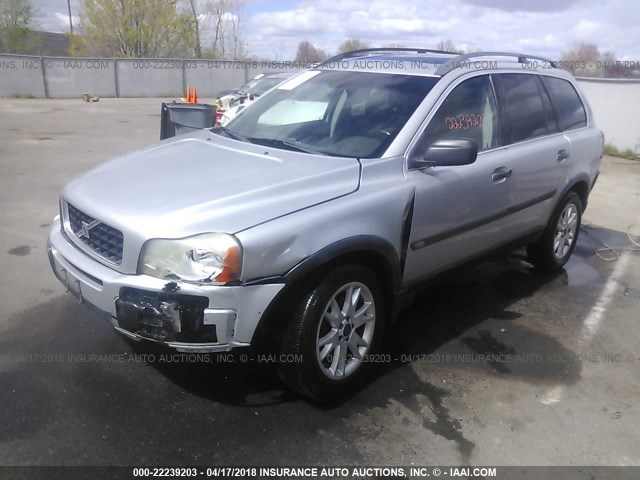 YV1CZ91H241032132 - 2004 VOLVO XC90 T6 SILVER photo 2