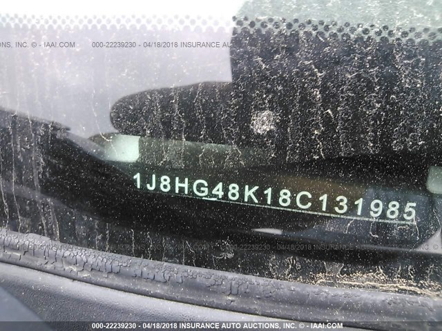 1J8HG48K18C131985 - 2008 JEEP COMMANDER SPORT ვერცხლისფერი ფოტო 9