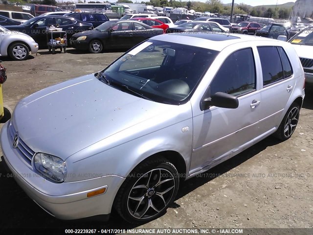 9BWGT61J414048035 - 2001 VOLKSWAGEN GOLF GLS SILVER photo 2