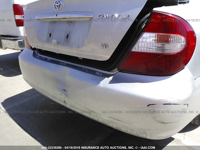 4T1BF32KX3U564089 - 2003 TOYOTA CAMRY LE/XLE/SE 银色 照片 6