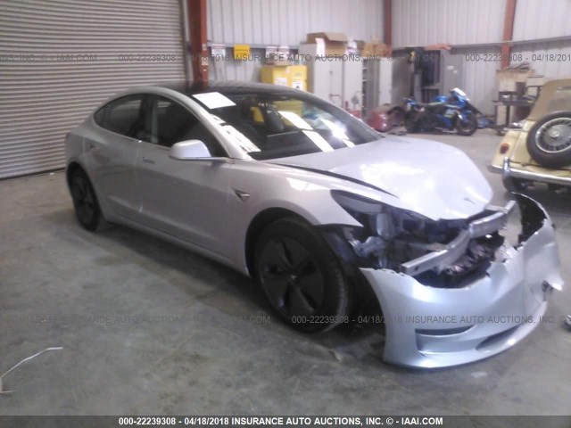 5YJ3E1EA9JF008719 - 2018 TESLA MODEL 3 ვერცხლისფერი ფოტო 1