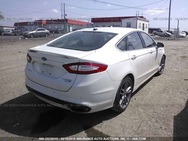 3FA6P0D94ER200777 - 2014 FORD FUSION TITANIUM WHITE photo 4