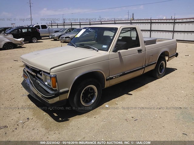 1GCCS14R3P8149911 - 1993 CHEVROLET S TRUCK S10 TAN photo 2