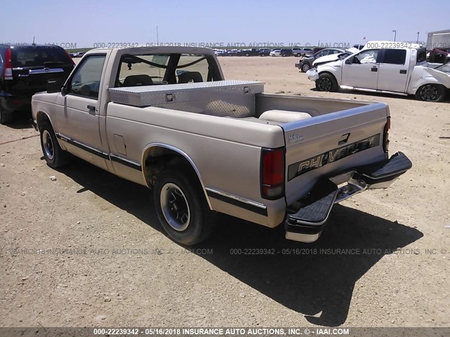 1GCCS14R3P8149911 - 1993 CHEVROLET S TRUCK S10 TAN photo 3