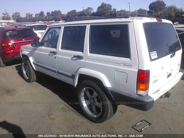 1J4FF48S0YL221088 - 2000 JEEP CHEROKEE SPORT WHITE photo 3