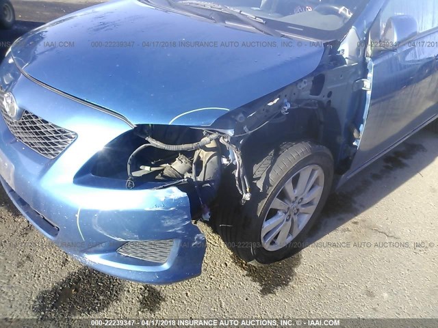 1NXBU40E39Z073557 - 2009 TOYOTA COROLLA S/LE/XLE BLUE photo 6