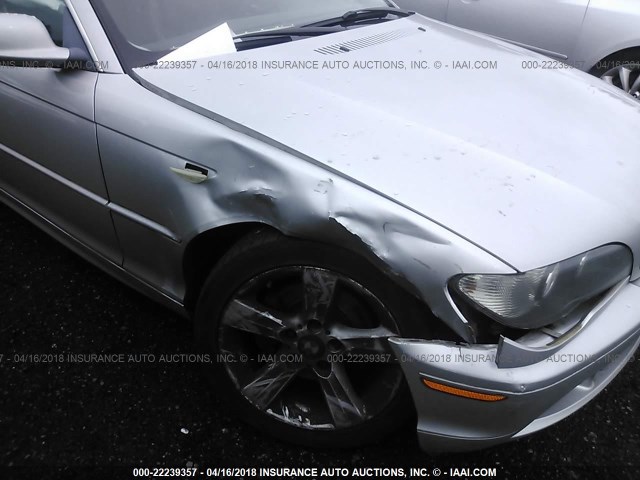 WBABD33486PL09032 - 2006 BMW 325 CI SILVER photo 6