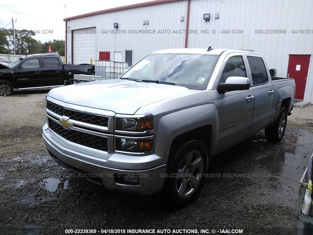 3GCPCREC7EG127747 - 2014 CHEVROLET SILVERADO C1500 LT SILVER photo 2