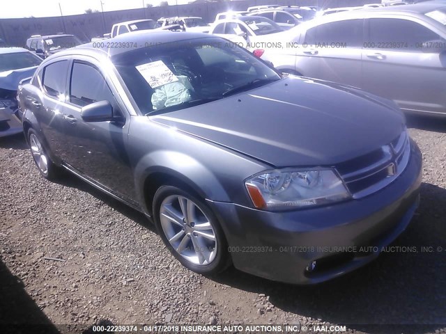 1C3CDZEG5CN253743 - 2012 DODGE AVENGER SXT GRAY photo 1