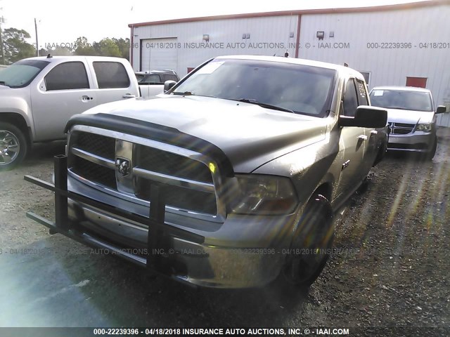 1D7RB1GP6AS225609 - 2010 DODGE RAM 1500 SILVER photo 2