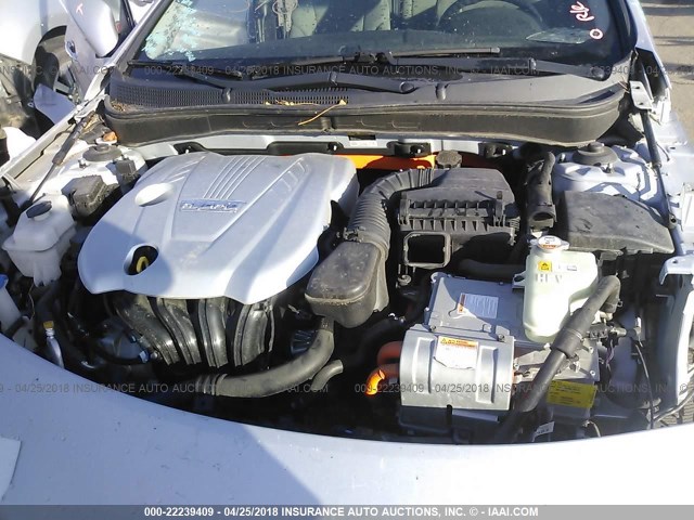 KMHEC4A42CA028737 - 2012 HYUNDAI SONATA HYBRID SILVER photo 10