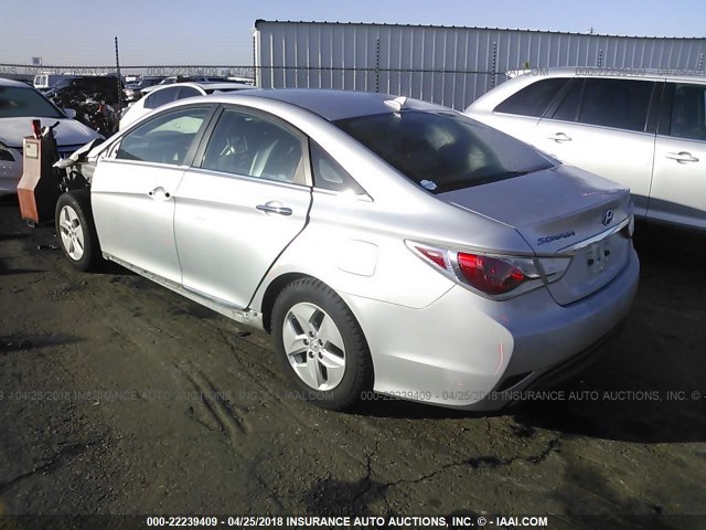 KMHEC4A42CA028737 - 2012 HYUNDAI SONATA HYBRID SILVER photo 3