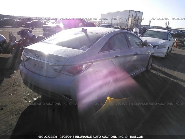 KMHEC4A42CA028737 - 2012 HYUNDAI SONATA HYBRID SILVER photo 4